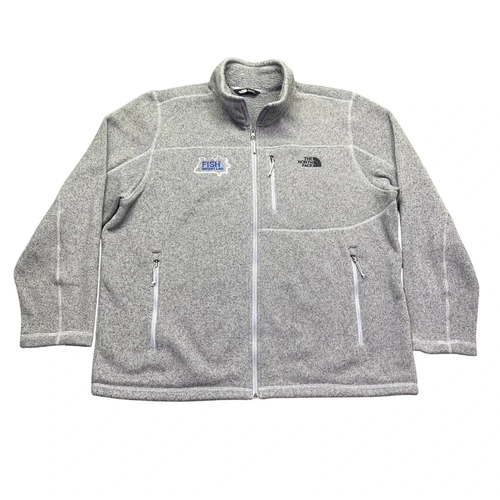 The North Face Mens Gordon Lyons Full Zip Fleece Jacket Grey XXL NF0A3LH7